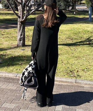 Green Parks ニットサロペット Black