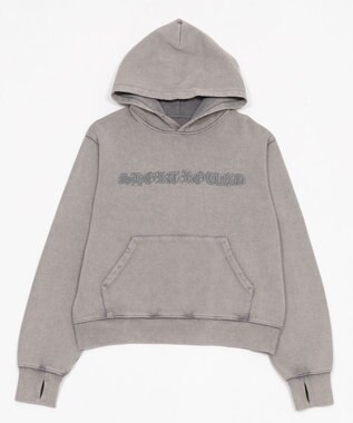 WEGO 【ユニセックス着用ITEM】コンパクトフィットロゴプルパーカー グレー