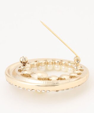 組曲 フルムーンパールブローチ ゴールド系