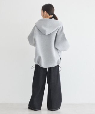 earth music&ecology フーディーダンボールジップブルゾン Gray Mixture