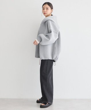 earth music&ecology フーディーダンボールジップブルゾン Gray Mixture