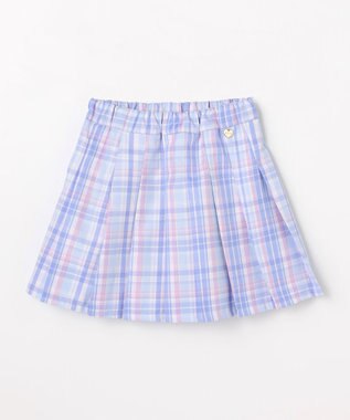 ANY KIDS チェックプリーツスカパン サックスブルー