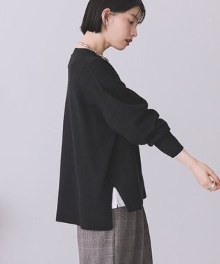 AMERICAN HOLIC 【WEB限定】バイパチサイドスリットニットプルオーバー Black