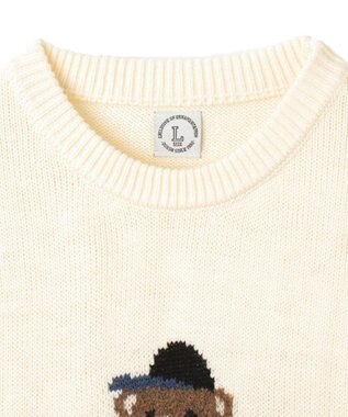 WEGO アニマルジャガードニットプルオーバー ホワイトアイボリー