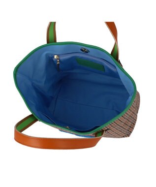 tsumori chisato CARRY ウールチェック ハンドバッグ オレンジ