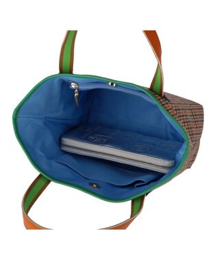 tsumori chisato CARRY ウールチェック ハンドバッグ オレンジ