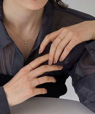 Phoebe 【K10】ブライトネスチェーンリング　ゴールド 3号/7号/11号/13号　BOX付き ゴールド