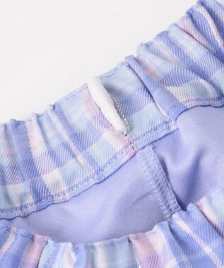 ANY KIDS チェックプリーツスカパン サックスブルー