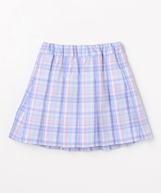ANY KIDS チェックプリーツスカパン サックスブルー