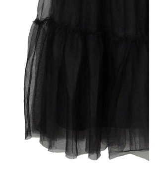 earth music&ecology マルチｗａｙチュールスカート Black