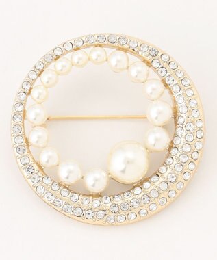 組曲 フルムーンパールブローチ ゴールド系