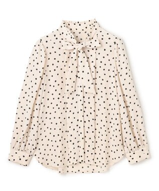 TOCCA PROMISE RIBBON ROSETTE ドット柄ブラウス