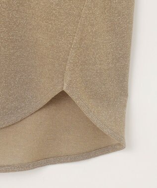 自由区 S 【洗える】ラメシアー トップス ベージュ