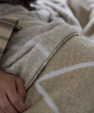 LOOM&SPOOL LBRパイルスロー ブランケット トラぺカーキ
