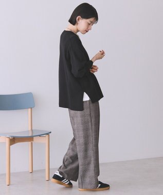 AMERICAN HOLIC 【WEB限定】バイパチサイドスリットニットプルオーバー Black