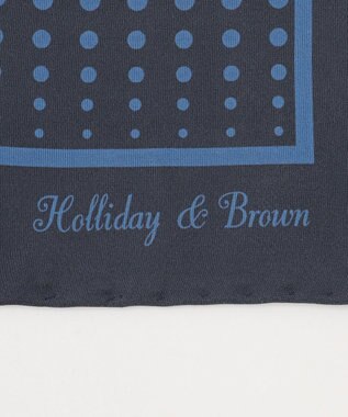 JOSEPH ABBOUD ドットプリント　スカーフ ネイビー系5