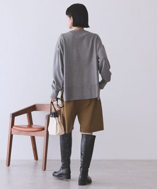 AMERICAN HOLIC 【WEB限定】バイパチサイドスリットニットプルオーバー Light Gray Mixture