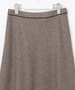 J.PRESS LADIES S T/W 千鳥 ツイード フレアー スカート ブラウン系3