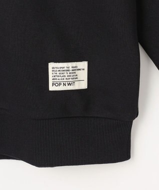 PW CIRCULUS 【MEN】ハーフジップ 裏毛スウェットトップス ゴルフ ブラック系