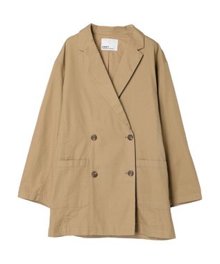 CRAFT STANDARD BOUTIQUE コットンギャバジンＷテーラードジャケット Beige