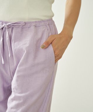 OP／FILA 【OP】ジャガード織ロングパンツ パープル