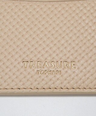 TOPKAPI 【TREASURE TOPKAPI】クロスエンボス レザー パスケース オフ
