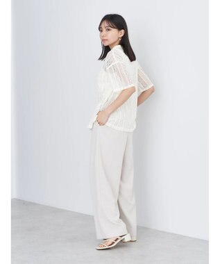 earth music&ecology フラワーレースシャツ Off White