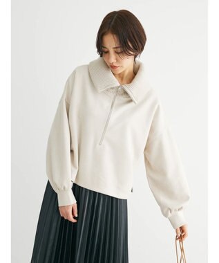 Green Parks ・ＥＬＥＮＣＡＲＥ　ＤＵＥ　スエードポンチハーフＺＩＰ Ivory