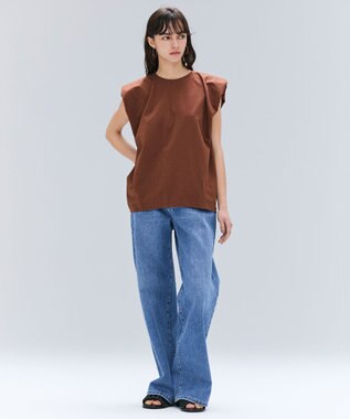 BEIGE， 【洗える】NAVIGLIO / フルレングスデニムバギーパンツ L.Indigo