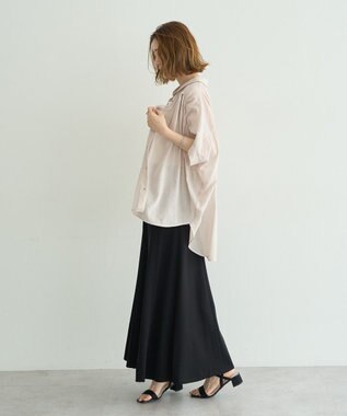 YECCA VECCA 【ドライタッチ】シアーバックギャザーシャツ Light Beige