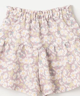 ANY KIDS 総柄フリル キュロット ラベンダー×マーガレット