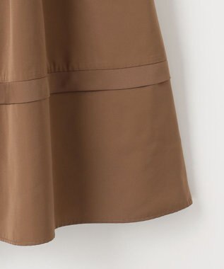 組曲 フリルタフタ フレアスカート モカブラウン系