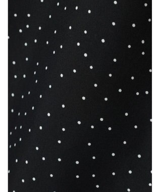 Green Parks ＢＰ　ケア楽　スタンドフリルブラウス Dot Black