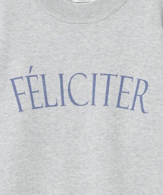 earth music&ecology 【洗濯機洗い可】スウェットライクロゴニットプルオーバー 杢グレー