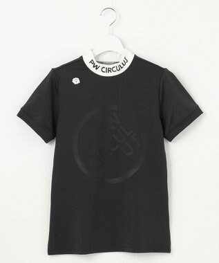 PW CIRCULUS 【UVカット / 吸水速乾 / 伸縮性抜群】【WOMEN】バックメッシュ切り替えモックT ゴルフウェア レディース ブラック系