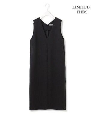 ICB L 【WEB限定・洗える】 コンパクトダブルフェイス ジャンパースカート ブラック系