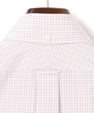 J.PRESS MEN 【PREMIUM PLEATS / 形態安定】スーピマコットンファンシーチェック ドレスシャツ / B.D. ピンク系3