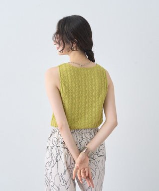 earth music&ecology ストレッチレースタンクトップ Light Green