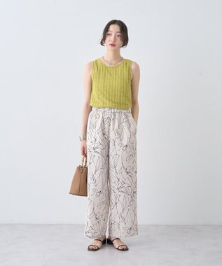 earth music&ecology ストレッチレースタンクトップ Light Green