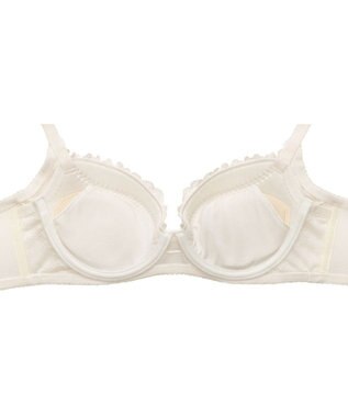 WACOAL 【リボンブラ 脇すっきり】 ブラジャー 脇高設計 着やせシルエット 谷間をメイクしてキープ Gカップまで対応 大きいサイズ レディース BRB433 /ワコール ベージュ