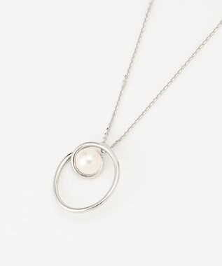 J.PRESS LADIES カーブパール ネックレス シルバー系