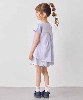 ANY KIDS 接触冷感 しろくま バックシャン Tシャツ ラベンダー×ユニコーン