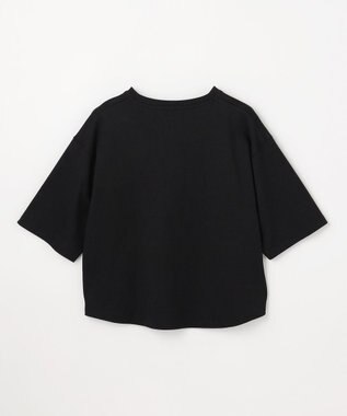 ANY 【Sサイズあり】オーガニックコットンスムース5分袖Tシャツ ブラック