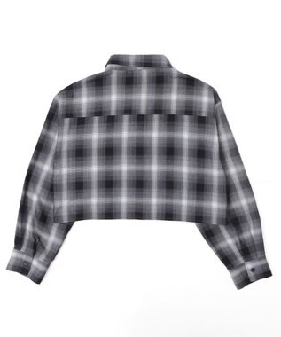 WEGO チェックショートシャツ ブラック