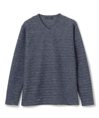 JOSEPH HOMME ストームリップル　Vネックカットソー ネイビー系