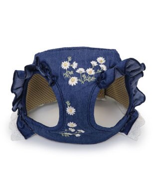 PET PARADISE ペットパラダイス デニムフリルハーネス ＳＭ ネイビー