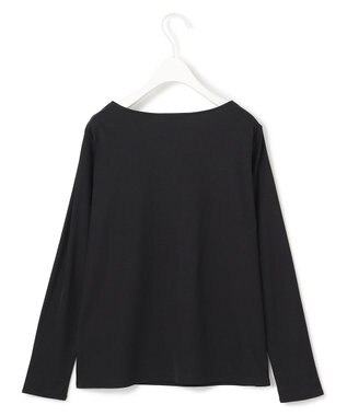 ICB L 【洗える】 PlaXフィラメントジャージー シアーコンビカットソー ブラック系