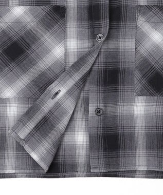 WEGO チェックショートシャツ ブラック