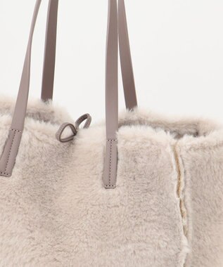自由区 ムートンリバーシブルトート バッグ ベージュ
