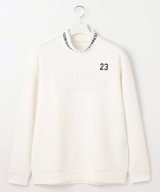 23区GOLF 【MEN】パターンからゴルフに合わせたしっかり素材のカノコダンボールモック ホワイト系